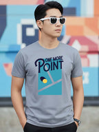 Greylongg Round Neck One More Point Design Printed T-Shirt.