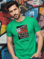 Greylongg Round Neck Goalscoring Design Printed T-Shirt.