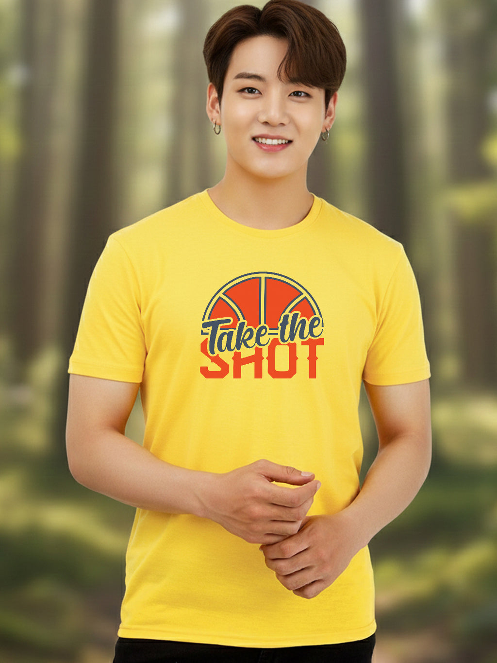 Greylongg Round Neck Sport Design Printed T-Shirt.