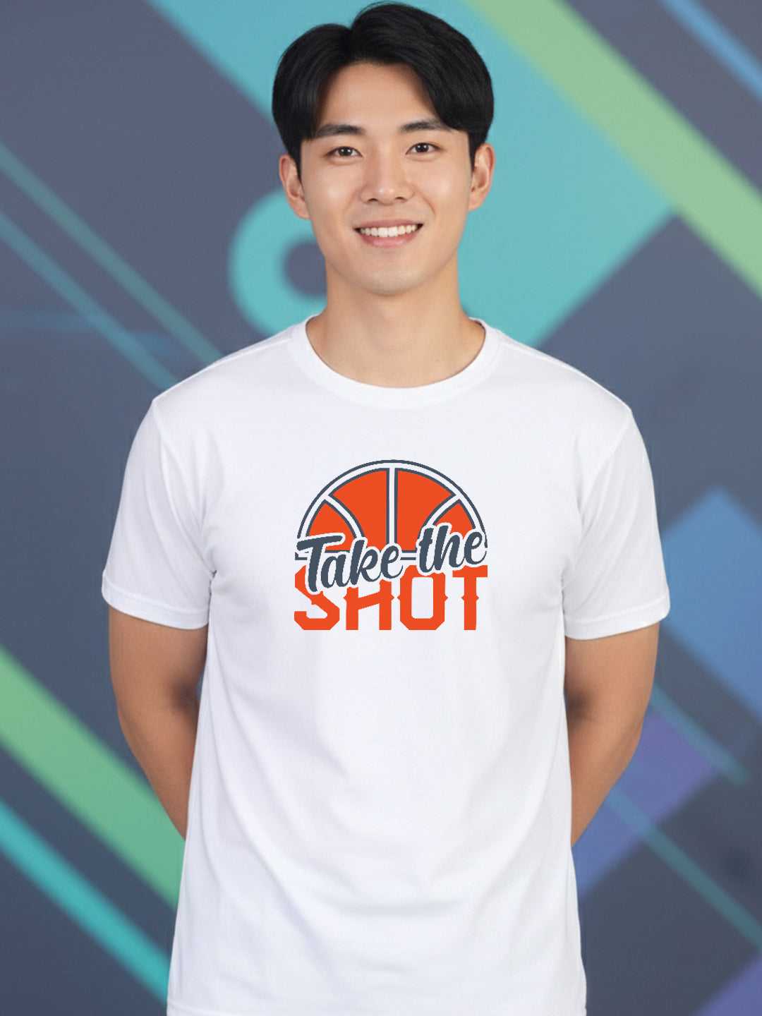 Greylongg Round Neck Sport Design Printed T-Shirt.