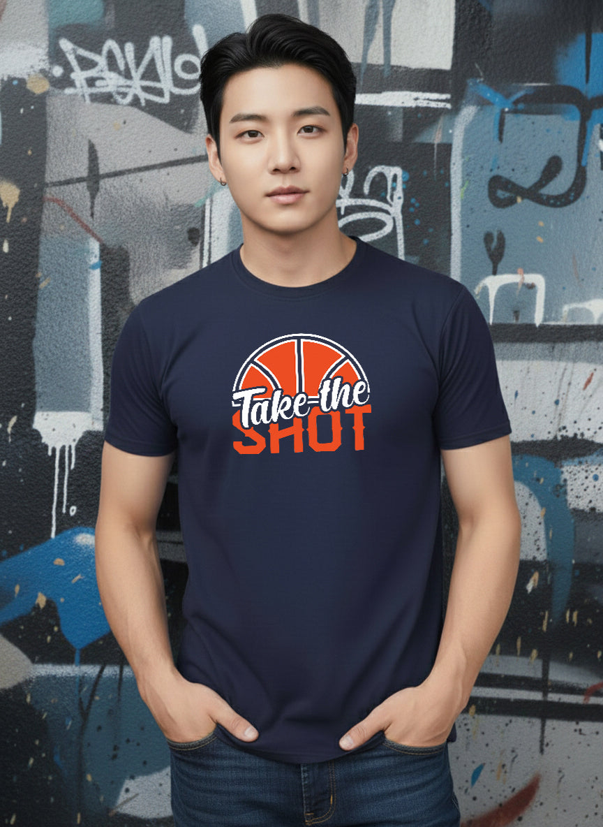 Greylongg Round Neck Sport Design Printed T-Shirt.