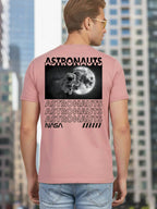 Greylongg Round Neck Astronauts Design Printed T-Shirt.