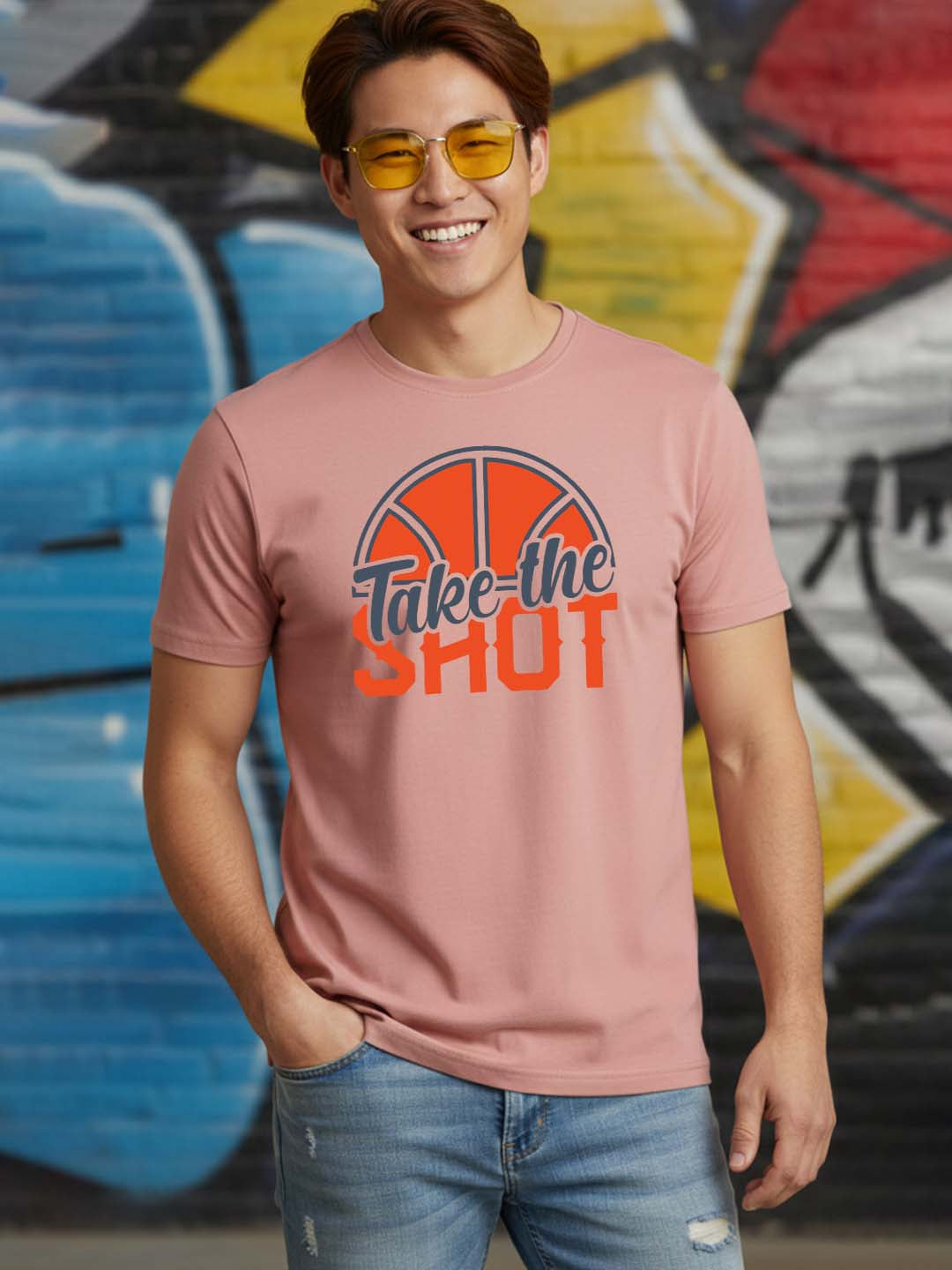 Greylongg Round Neck Sport Design Printed T-Shirt.