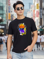 Greylongg Round Neck Sport Design Printed T-Shirt.