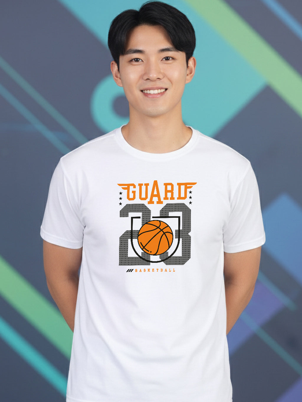 Greylongg Round Neck Sport Design Printed T-Shirt.