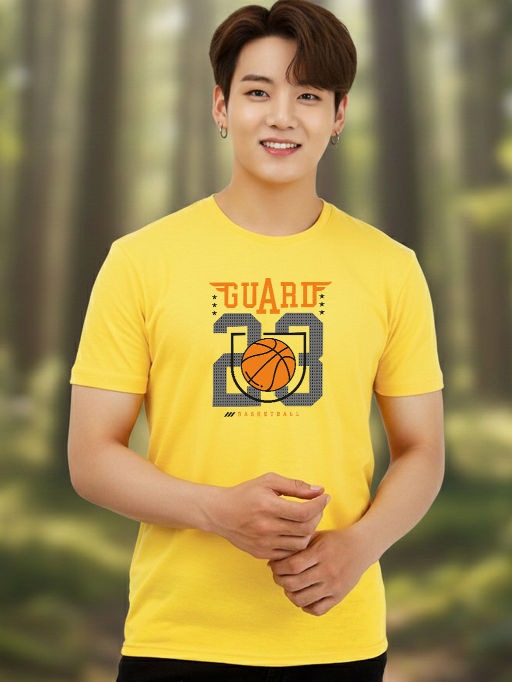 Greylongg Round Neck Sport Design Printed T-Shirt.