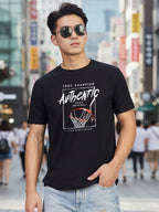 Greylongg Round Neck Sport Design Printed T-Shirt.