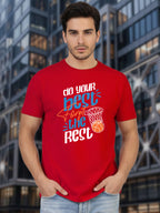 Greylongg Round Neck Sport Design Printed T-Shirt.