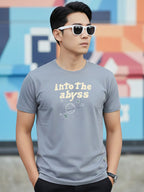 Greylongg Round Neck Nasa Design Printed T-Shirt.