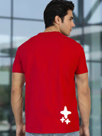 Greylongg Round Neck Nasa Design Printed T-Shirt.