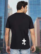 Greylongg Round Neck Nasa Design Printed T-Shirt.