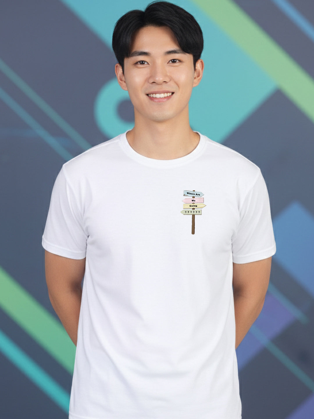 Greylongg Round Neck Love Hurt  Design Printed T-Shirt.