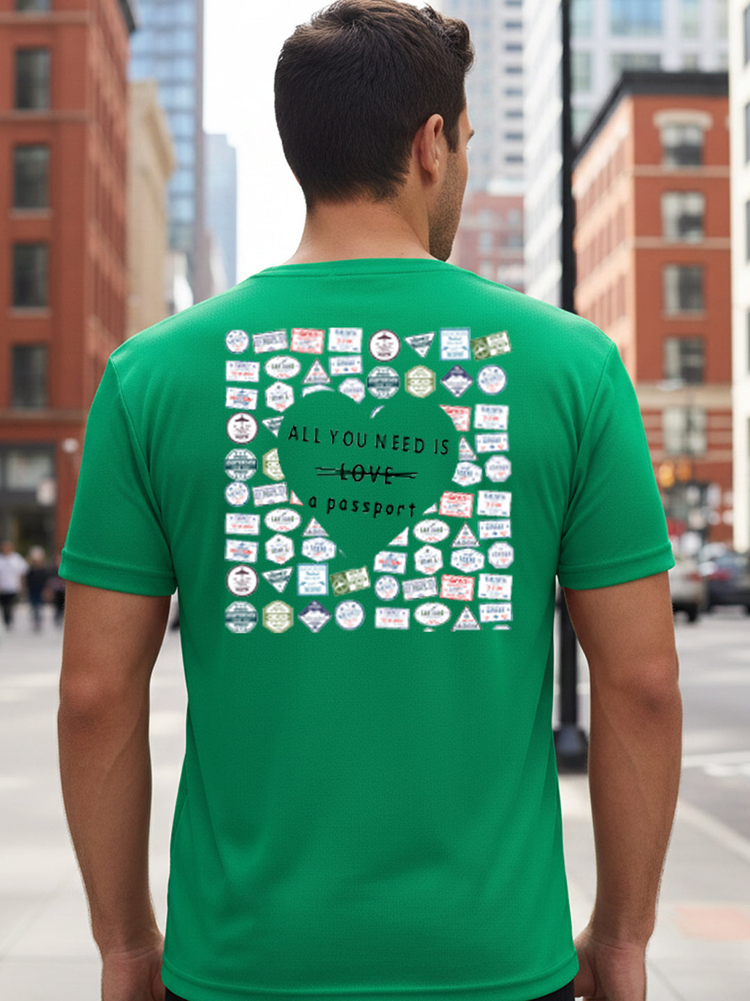 Greylongg Round Neck Love Hurt  Design Printed T-Shirt.