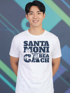 Greylongg Round Neck Santa Moni Cabeach Design Printed T-Shirt.