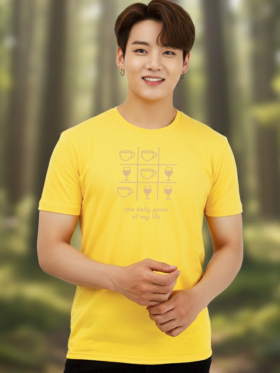 Greylongg Round Neck Game  Design Printed T-Shirt.