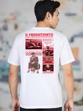 Greylongg Round Neck Ferrari Design Printed T-Shirt.