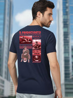 Greylongg Round Neck Ferrari Design Printed T-Shirt.
