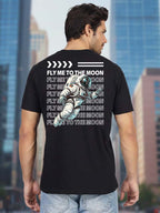 Greylongg Round Neck Nasa Design Printed T-Shirt.