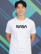 Greylongg Round Neck Nasa Design Printed T-Shirt.