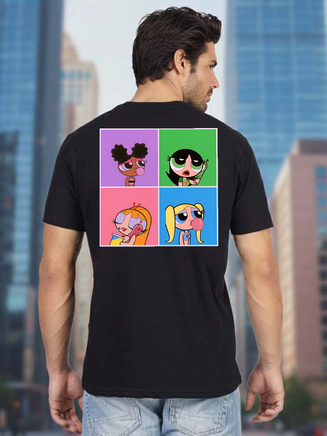 Greylongg Round Neck Cartoon Design Printed T-Shirt.