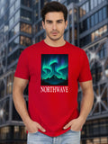 Greylongg Round Neck Northwave Design Printed T-Shirt.