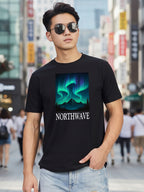 Greylongg Round Neck Northwave Design Printed T-Shirt.