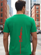 Greylongg Round Neck Racing Design Printed T-Shirt.