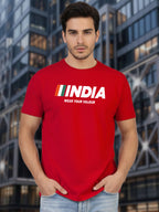Greylongg Round Neck India Design Printed T-Shirt.
