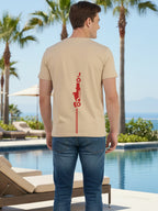 Greylongg Round Neck Racing Design Printed T-Shirt.