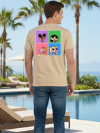 Greylongg Round Neck Cartoon Design Printed T-Shirt.