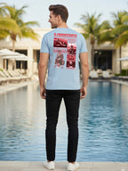 Greylongg Round Neck Ferrari Design Printed T-Shirt.
