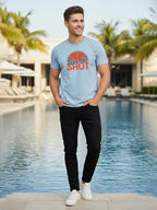 Greylongg Round Neck Sport Design Printed T-Shirt.