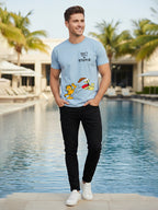 Greylongg Round Neck Garfield Design Printed T-Shirt.