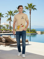Greylongg Round Neck Garfield Design Printed T-Shirt.