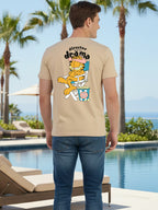 Greylongg Round Neck Garfield Design Printed T-Shirt.