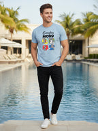 Greylongg Round Neck Tom Cartoon Design Printed T-Shirt.