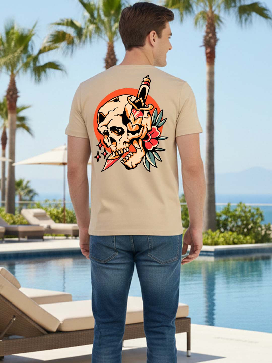 Greylongg Round Neck Streetwear Design Printed T-Shirt.