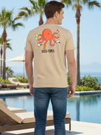 Greylongg Round Neck It's Octopus Design Printed T-Shirt.