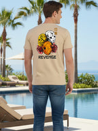 Greylongg Round Neck Revenge Design Printed T-Shirt.