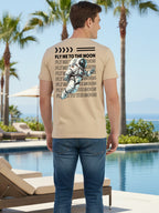 Greylongg Round Neck Nasa Design Printed T-Shirt.