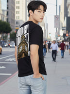 Greylongg Round Neck London City Design Printed T-Shirt.