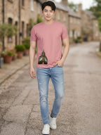Greylongg Round Neck London City Design Printed T-Shirt.