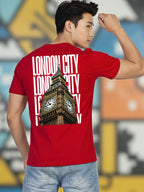 Greylongg Round Neck London City Design Printed T-Shirt.