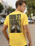 Greylongg Round Neck London City Design Printed T-Shirt.