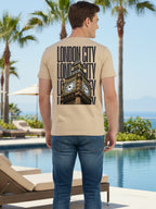 Greylongg Round Neck London City Design Printed T-Shirt.