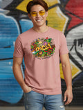 Greylongg Round Neck India Festival Design Printed T-Shirt.
