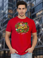 Greylongg Round Neck India Festival Design Printed T-Shirt.