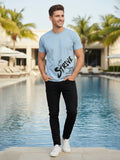 Greylongg Round Neck Strive look Design Printed T-Shirt.