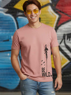 Greylongg Round Neck Wild Design Printed T-Shirt.