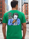 Greylongg Round Neck Joker Design Printed T-Shirt.